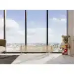 Трубчатый радиатор с круглой трубой 32 мм GUARDO TORRE 3D 232 мм высотой, 400 мм шириной, 5 секций, боковое подключение, 3D-0400-05 BK-GOR R9016(M) белый матовый