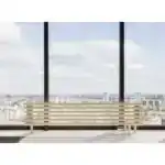 Трубчатый радиатор с круглой трубой 32 мм GUARDO TORRE 3D 332 мм высотой, 400 мм шириной, 7 секций, боковое подключение, 3D-0400-07 BK-GOR R9016(M) белый матовый