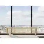 Трубчатый радиатор с круглой трубой 32 мм GUARDO TORRE 3D 382 мм высотой, 400 мм шириной, 8 секций, боковое подключение, 3D-0400-08 BK-GOR R9016(M) белый матовый