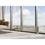 Трубчатый радиатор с круглой трубой 32 мм GUARDO TORRE 3D 232 мм высотой, 400 мм шириной, 5 секций, боковое подключение, 3D-0400-05 BK-GOR R9016(M) белый матовый