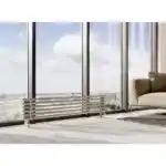 Трубчатый радиатор с круглой трубой 32 мм GUARDO TORRE 3D 132 мм высотой, 400 мм шириной, 3 секции, боковое подключение, 3D-0400-03 BK-GOR R9016(M) белый матовый
