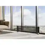 Трубчатый радиатор с круглой трубой 32 мм GUARDO TORRE 3D 332 мм высотой, 400 мм шириной, 7 секций, боковое подключение, 3D-0400-07 BK-GOR R9016(M) белый матовый