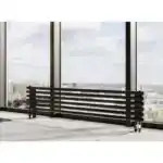 Трубчатый радиатор с круглой трубой 32 мм GUARDO TORRE 3D 382 мм высотой, 400 мм шириной, 8 секций, боковое подключение, 3D-0400-08 BK-GOR R9016(M) белый матовый