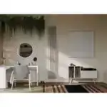 Трубчатый радиатор с круглой трубой 32 мм GUARDO TORRE 3D 2200 мм высотой, 82 мм шириной, 2 секции, нижнее центральное подключение, 3D-2200-02 MK-VER R9016(M) белый матовый