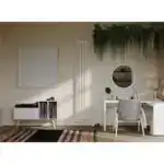 Трубчатый радиатор с круглой трубой 32 мм GUARDO TORRE 3D 2200 мм высотой, 82 мм шириной, 2 секции, нижнее центральное подключение, 3D-2200-02 MK-VER R9016(M) белый матовый