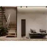 Трубчатый радиатор с круглой трубой 32 мм GUARDO TORRE 3D 1600 мм высотой, 82 мм шириной, 2 секции, боковое подключение, 3D-1600-02 BK-VER R9016(M) белый матовый