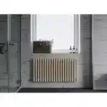 Трубчатый радиатор с круглой трубой 42 мм GUARDO TORRE 4D 600 мм высотой, 100 мм шириной, 2 секции, боковое подключение, 4D-0600-02 BK-VER R9016(M) белый матовый