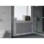 Трубчатый радиатор с круглой трубой 42 мм GUARDO TORRE 4D 600 мм высотой, 100 мм шириной, 2 секции, боковое подключение, 4D-0600-02 BK-VER R9016(M) белый матовый