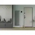 Трубчатый радиатор с круглой трубой 42 мм GUARDO TORRE 4D 1600 мм высотой, 100 мм шириной, 2 секции, боковое подключение, 4D-1600-02 BK-VER R9016(M) белый матовый