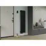 Трубчатый радиатор с круглой трубой 42 мм GUARDO TORRE 4D 2000 мм высотой, 100 мм шириной, 2 секции, боковое подключение, 4D-2000-02 BK-VER R9016(M) белый матовый