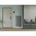 Трубчатый радиатор с круглой трубой 42 мм GUARDO TORRE 4D 1300 мм высотой, 100 мм шириной, 2 секции, боковое подключение, 4D-1300-02 BK-VER R9016(M) белый матовый