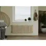 Трубчатый радиатор с круглой трубой 60 мм GUARDO TORRE 6D 500 мм высотой, 139 мм шириной, 2 секции, боковое подключение, 6D-0500-02 BK-VER R9016(M) белый матовый