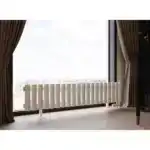 Трубчатый радиатор с круглой трубой 60 мм GUARDO TORRE 6D 300 мм высотой, 139 мм шириной, 2 секции, боковое подключение, 6D-0300-02 BK-VER R9016(M) белый матовый
