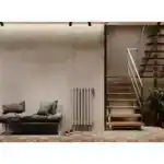 Трубчатый радиатор с круглой трубой 60 мм GUARDO TORRE 6D 1300 мм высотой, 139 мм шириной, 2 секции, боковое подключение, 6D-1300-02 BK-VER R9016(M) белый матовый