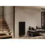 Трубчатый радиатор с круглой трубой 60 мм GUARDO TORRE 6D 1200 мм высотой, 139 мм шириной, 2 секции, боковое подключение, 6D-1200-02 BK-VER R9016(M) белый матовый