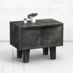 Прикроватная тумба mirror oak фанера-винтажный черный ARCHPOLE