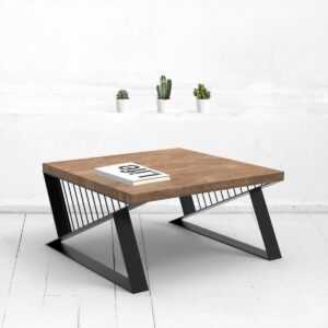Стол журнальный сварщик дуб-темно-коричневый ARCHPOLE