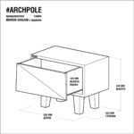 Прикроватная тумба оригами фанера-натуральная ARCHPOLE