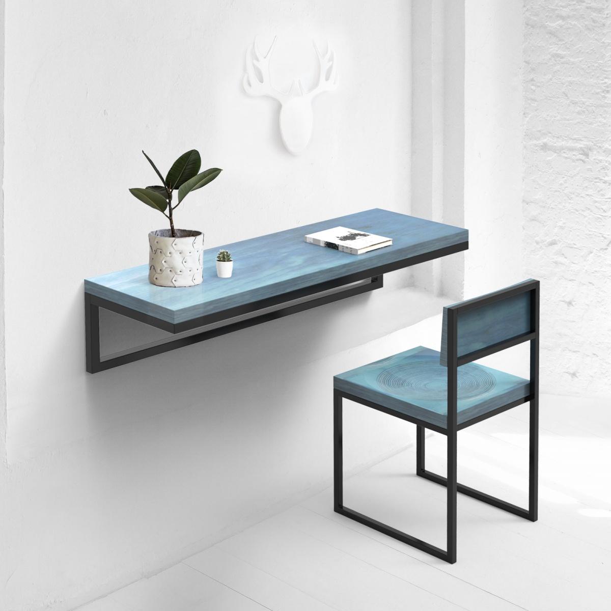 Стол-консоль обеденный минимализм фанера-винтажный синий archpole