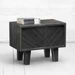 Прикроватная тумба оригами фанера-винтажный черный ARCHPOLE