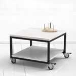 Стол журнальный пирожок фанера-винтажный белый ARCHPOLE