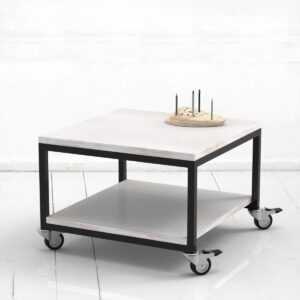 Стол журнальный пирожок фанера-винтажный белый ARCHPOLE
