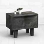 Прикроватная тумба mirror oak фанера-винтажный черный ARCHPOLE