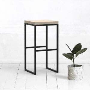 Барный табурет flatmoon из дуба в белом цвете ARCHPOLE