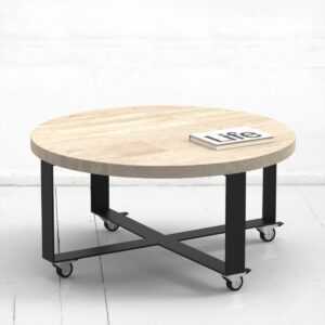 Стол журнальный round crosstripe дуб - конструктор ARCHPOLE