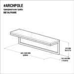 Прикроватная полка минимализм фанера-винтажный белый ARCHPOLE