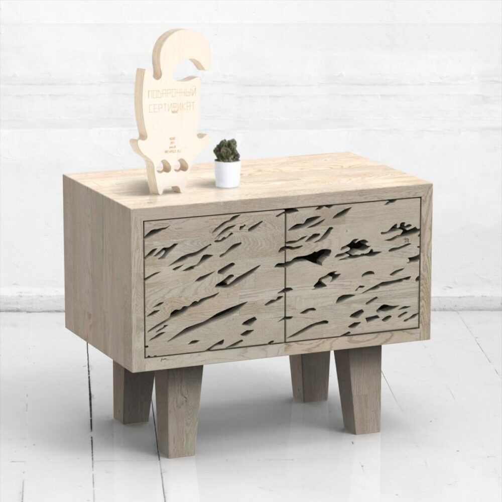 Прикроватная тумба mirror naturale дуб-белый ARCHPOLE Прикроватная тумба mirror naturale дуб-белый ARCHPOLE