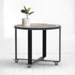 Стол обеденный round crosstripe старая доска-серая ARCHPOLE
