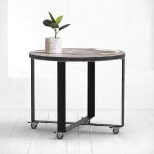 Стол обеденный round crosstripe старая доска-серая ARCHPOLE