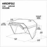 Стол рабочий гексагон брильянт столешница-жжение ARCHPOLE