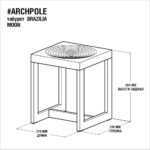 Табурет бразильская луна фанера-винтажный зеленый ARCHPOLE
