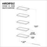 Стеллаж из полок шпион фанера-винтажный синий ARCHPOLE