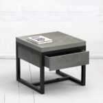Стол журнальный old drawer фанера-винтажный серый ARCHPOLE