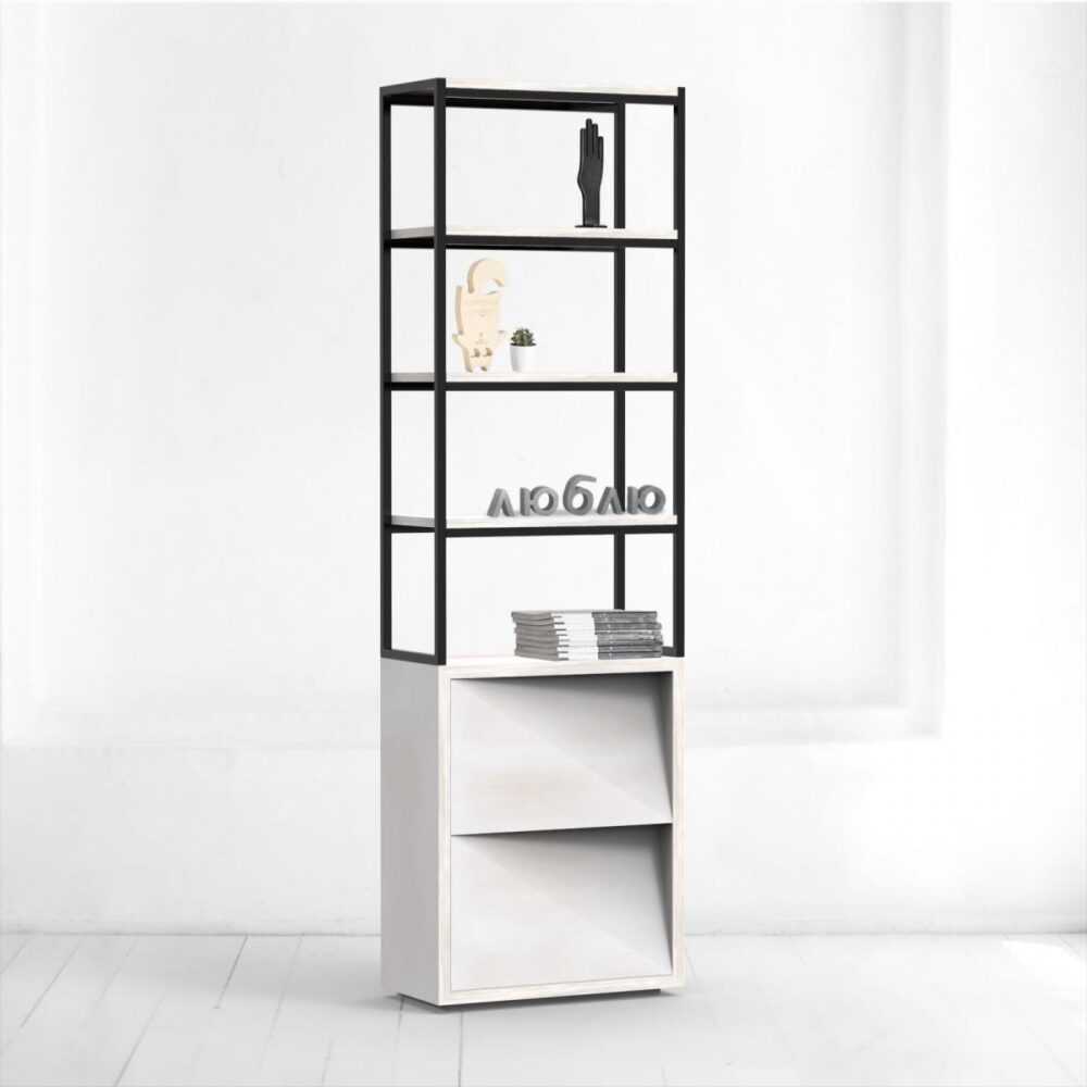 Стеллаж oak фанера-винтажный белый ARCHPOLE Стеллаж oak фанера-винтажный белый ARCHPOLE