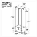 Гардеробный модуль минимализм фанера-винтажный белый ARCHPOLE