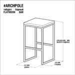 Табурет барный flatmoon дуб-серый ARCHPOLE