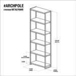 Стеллаж минимализм в натуральном цвете березы ARCHPOLE