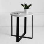 Стол обеденный round crosstripe фанера-винтажный белый ARCHPOLE