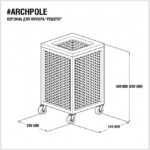 Корзина для мусора решето высокая белый ARCHPOLE