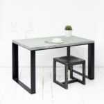Стол обеденный metalstripe микроцемент-серый ARCHPOLE