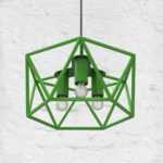 Светильник потолочный гексагон металл зеленый ARCHPOLE