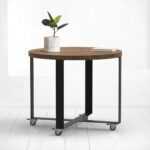 Стол обеденный round crosstripe дуб-темно-коричневый ARCHPOLE
