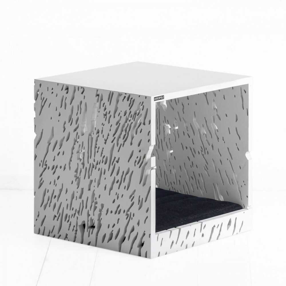 Домик для котиков / табурет naturale винтажный белый ARCHPOLE Домик для котиков / табурет naturale винтажный белый ARCHPOLE