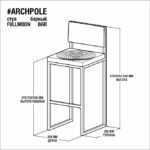 Стул барный fullmoon фанера-винтажный белый ARCHPOLE