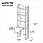 Стеллаж с ящиком old zinger фанера-винтажный белый ARCHPOLE