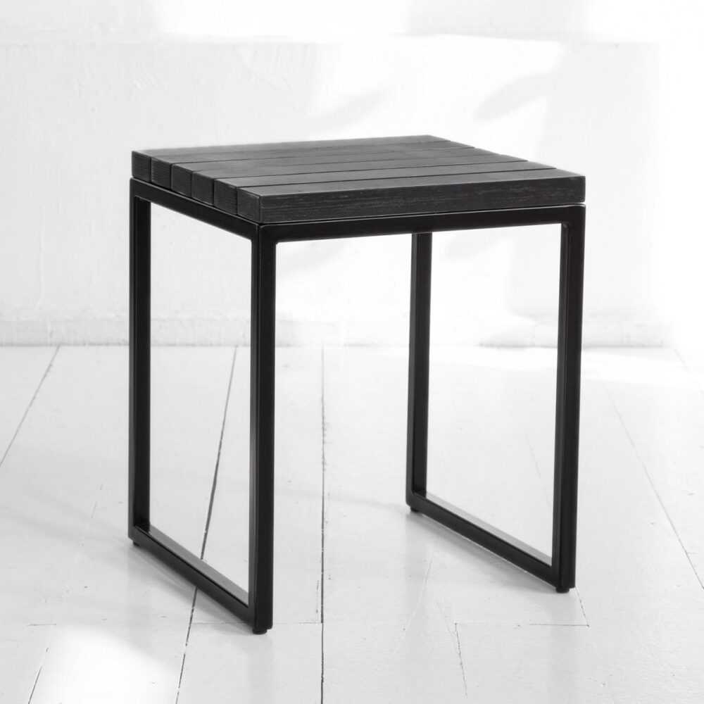 Табурет flatmoon из реек фанера-винтажный черный ARCHPOLE Табурет flatmoon из реек фанера-винтажный черный ARCHPOLE